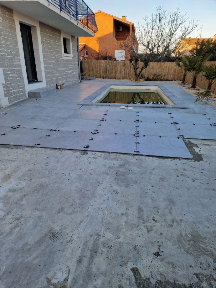 Pose carrelage extérieur